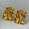 Anti tarnish rectangular shape earrings