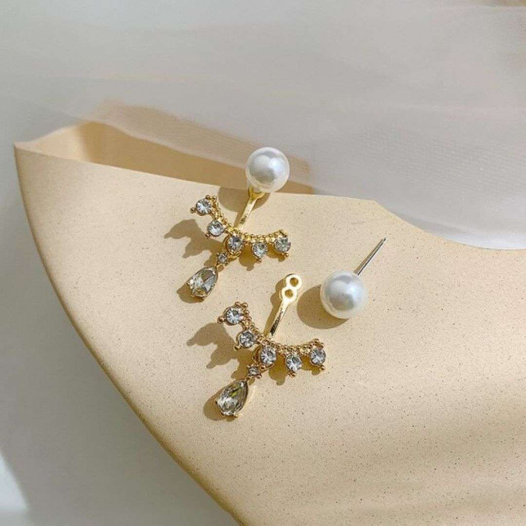 White Pearl Drop Earring