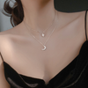 Silver Plated Star Moon Necklace