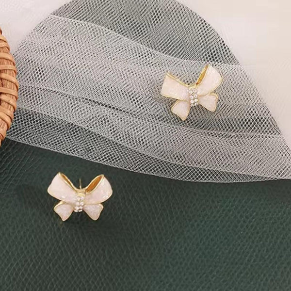 Gold Bow Earrings