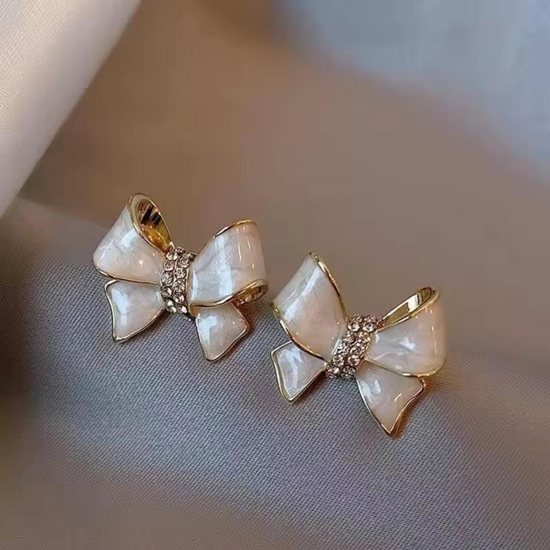 Gold Bow Earrings