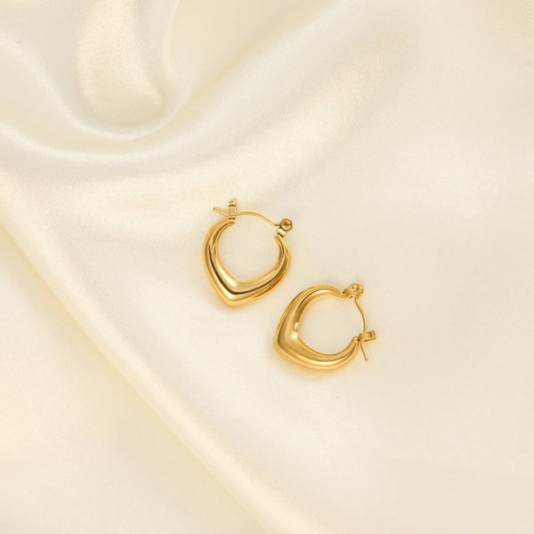 Anti tarnish Gold Hollow Hoop Earrings