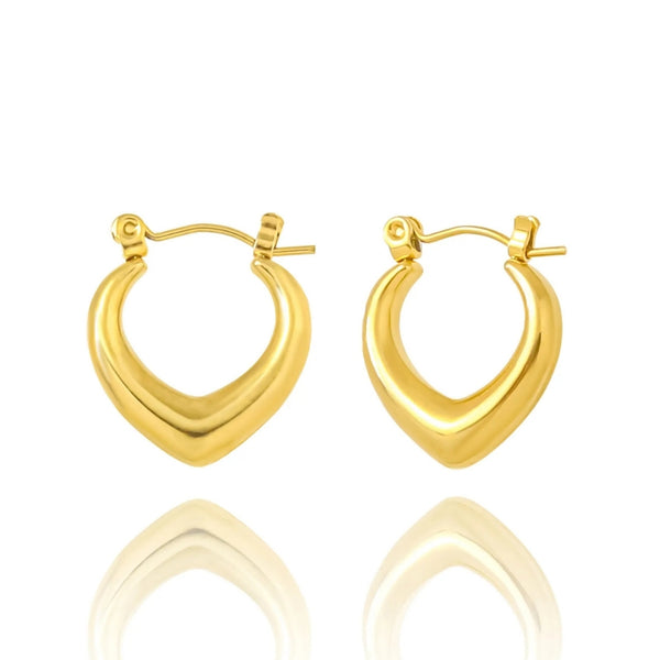 Anti tarnish Gold Hollow Hoop Earrings