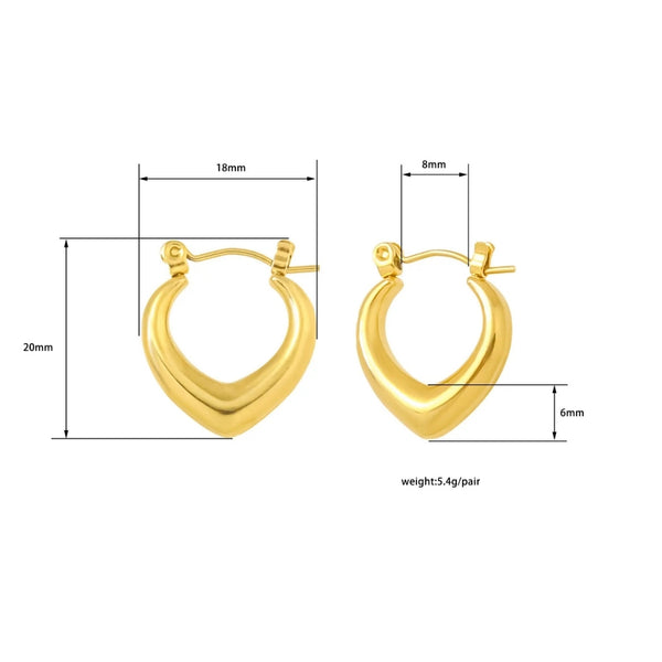 Anti tarnish Gold Hollow Hoop Earrings