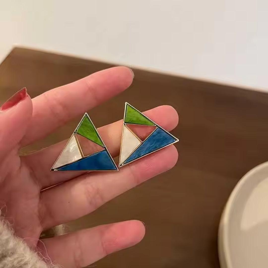 Triangle Geometric Earrings