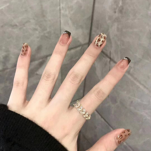 Golden Blossom Leaf Ring