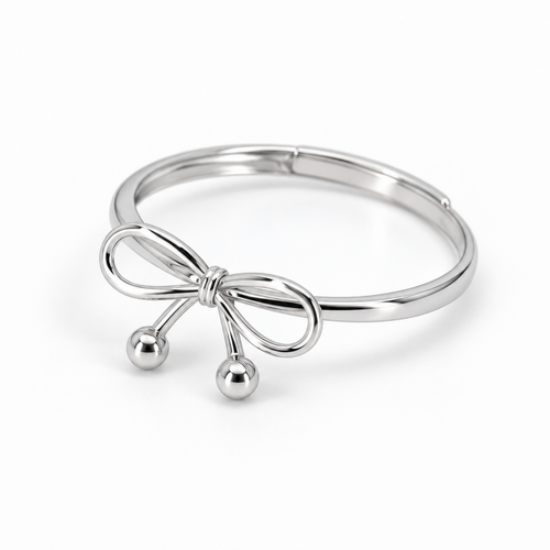 S925 Silver Elegant Bow Adjustable Ring