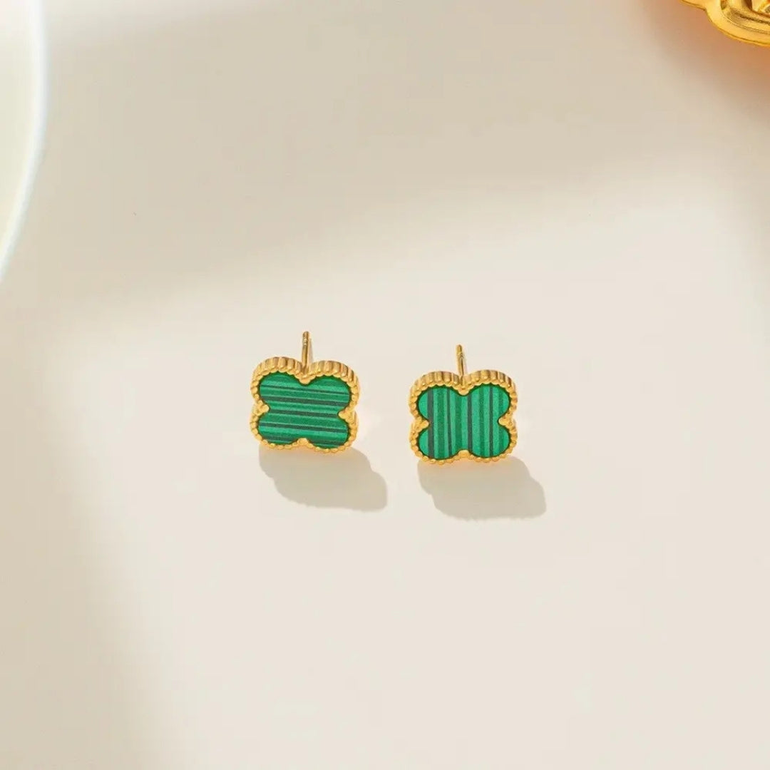 Anti Tarnish Cute Lil Green Stud Earring