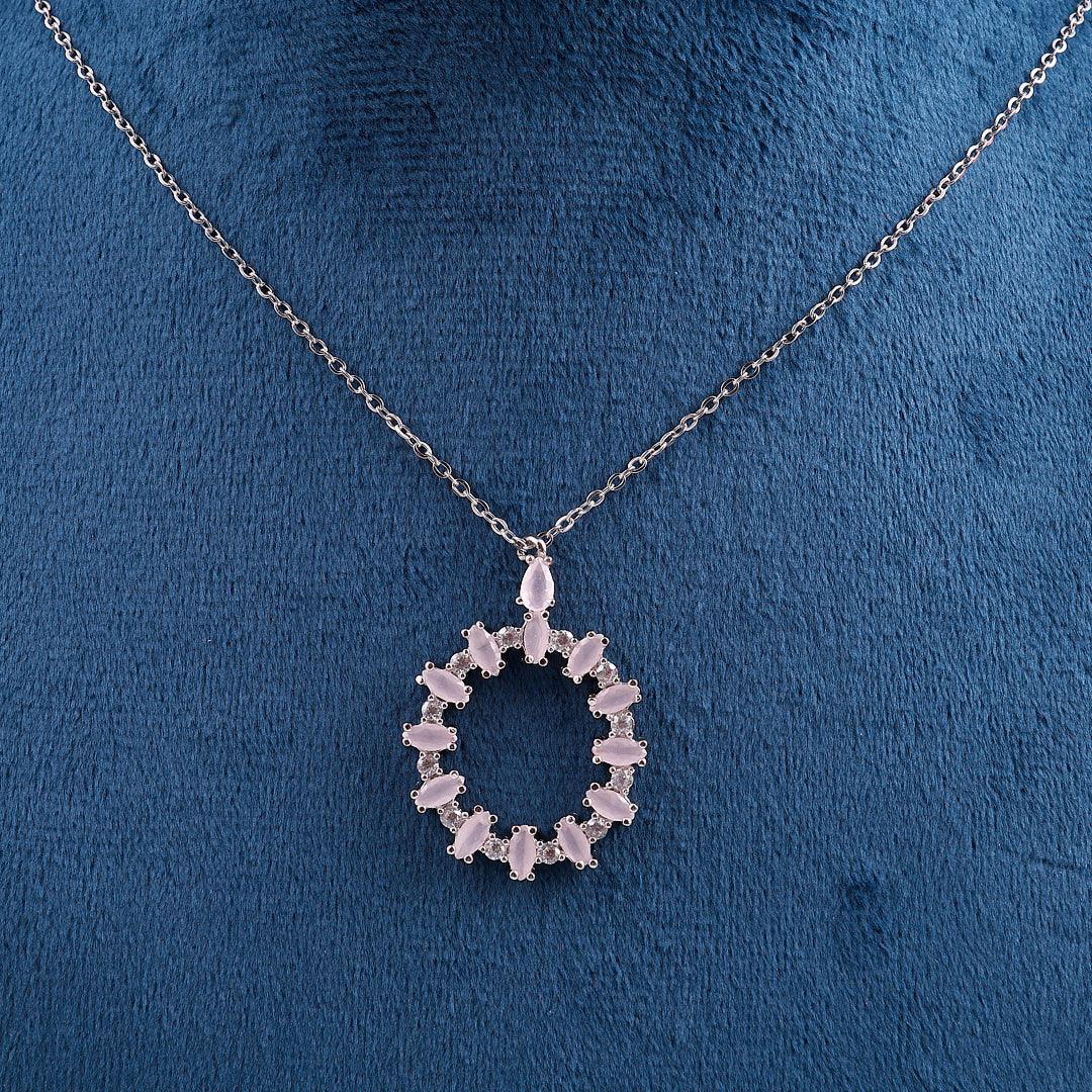 Silver Necklace with Circular Pendant