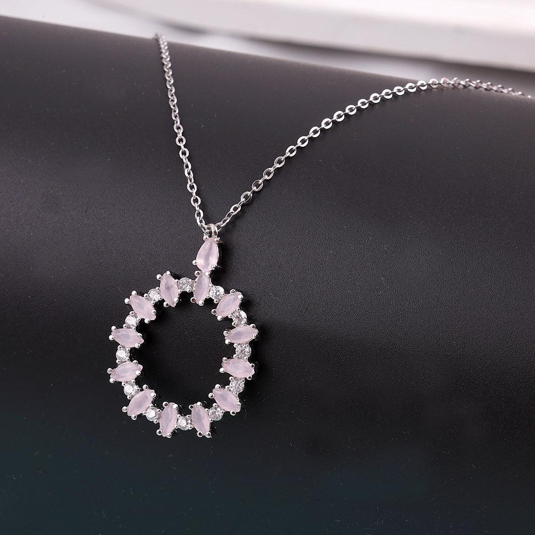 Silver Necklace with Circular Pendant