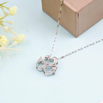 Silver Necklace with Swan Pendant