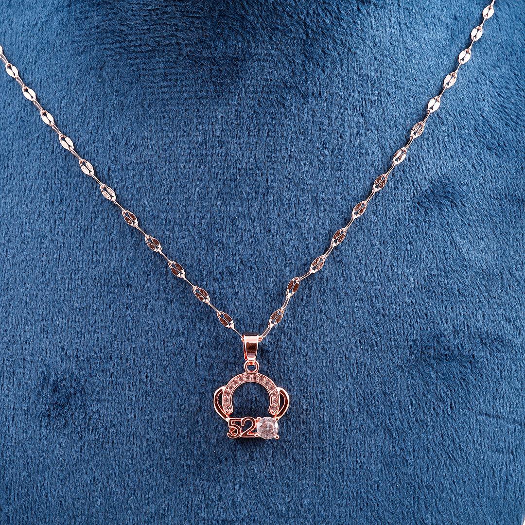 Rose Gold-Toned Necklace with Pendant