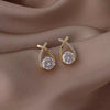 Pack Of 2 Classic Gold-Plated Pear Earrings