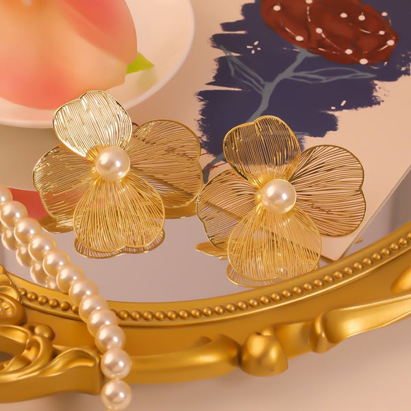 Pack Of 2 Gold Plated Stud Earring