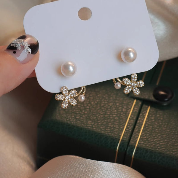 Pack Of 2 Leaf Flower Earring