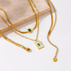 Cubic Zirconia Necklace Green Stones