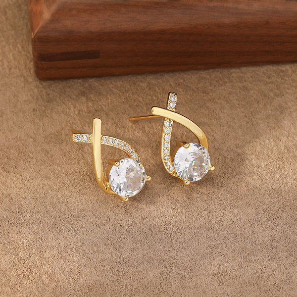 Pack Of 2 Stylish Crisscross & Floral Earring
