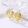 Combo Of 2 Fancy Goden Hoop & Pearl Erring