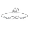 Plated Infinity Slide Closure Bracelet