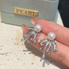 Western SIlver Pearl Earrings