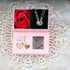 Love silver chand necklace