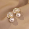 Pack Of 2 Golden Pearl Hoop Earring