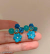 Blue Flower Earring