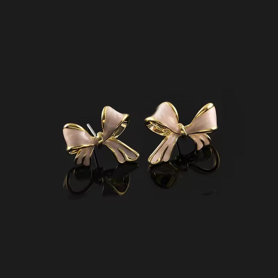 Exquisite Bow Gold Studs