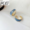 Blue Enamel Earring