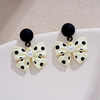 Simple Temperament Bow Polka Dot Earrings