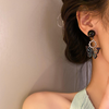 Combination Of Black Blue Charm Butterfly Earrings