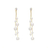 Multi-Strand Pearl Dangle Earrings