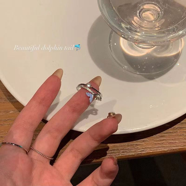 Blue Fishtail Ring