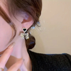 Black Heart Bow Tie Earrings