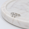 S925 Silver Elegant Bow Adjustable Ring