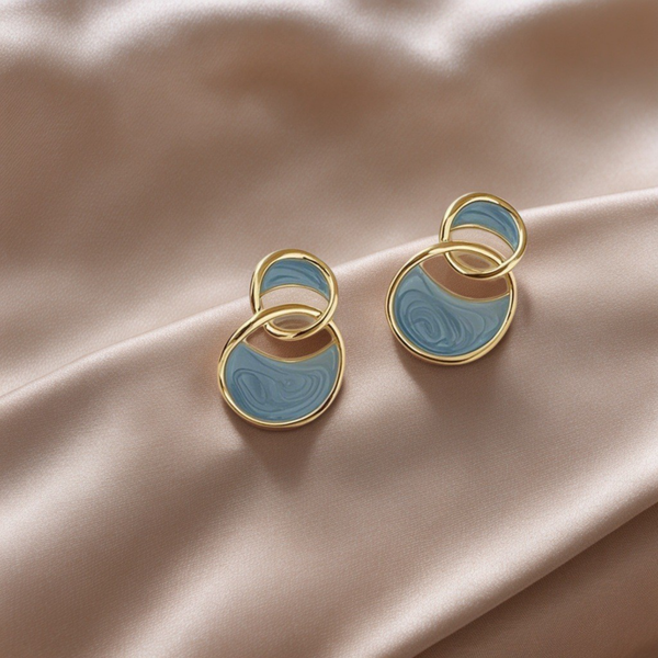 Cross Enamel Stud Earring
