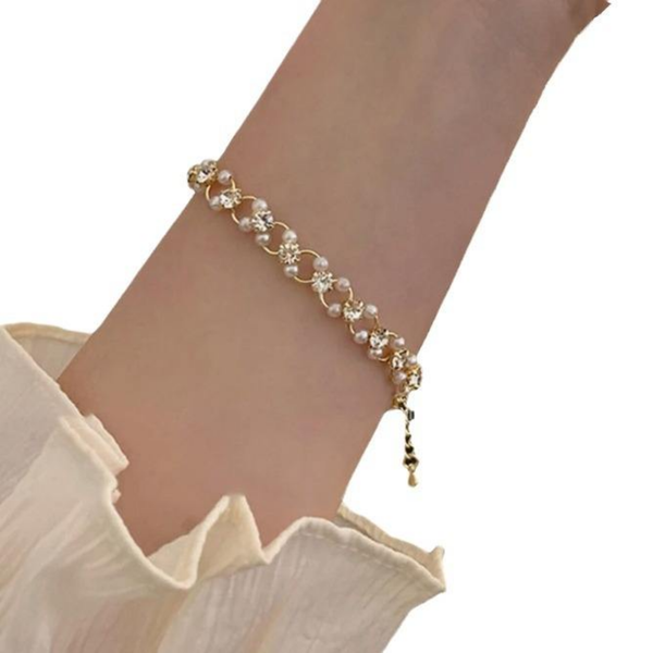 Golden pearl work Bracelet