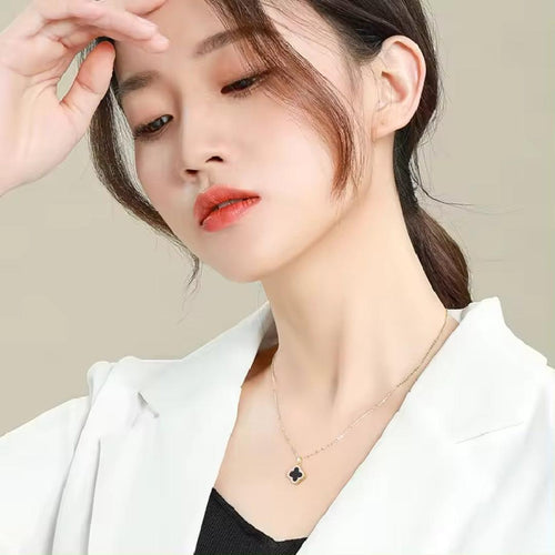 Reversible Enamel Pendant Necklace