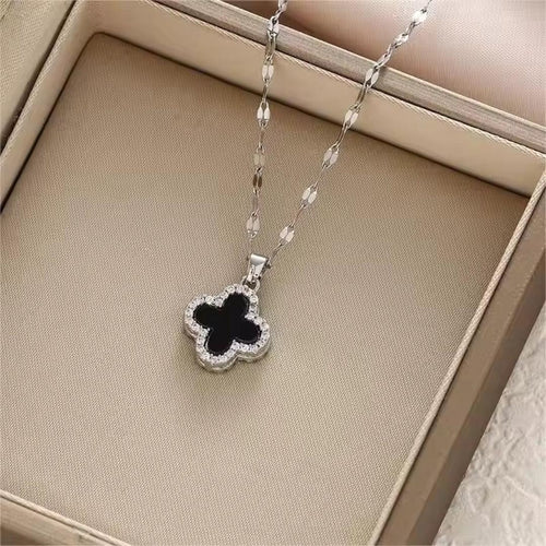 Reversible Enamel Pendant Necklace