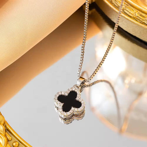 Reversible Enamel Pendant Necklace