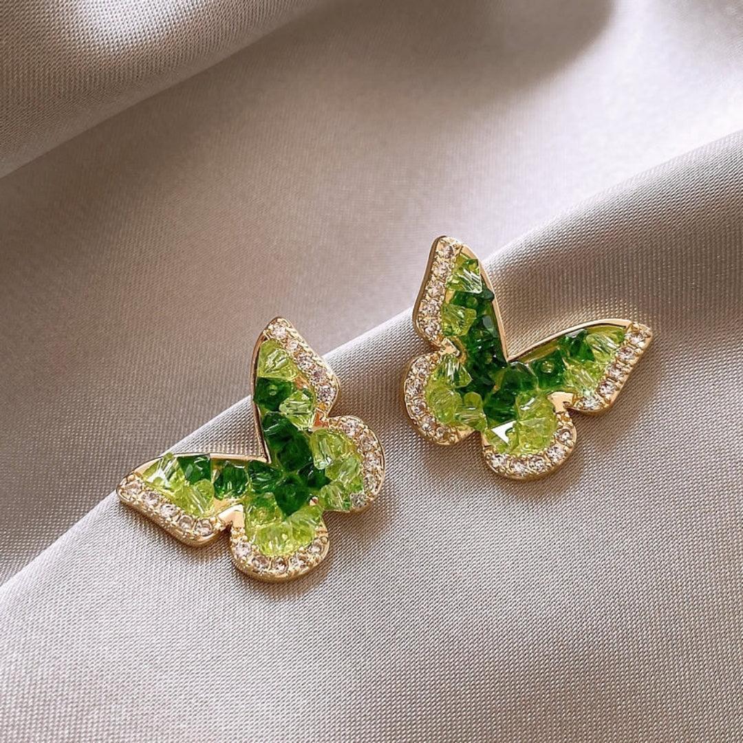 Western Korean Green drop earrings