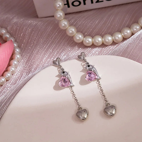 silver Heart earring