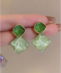 Green Stone Earring