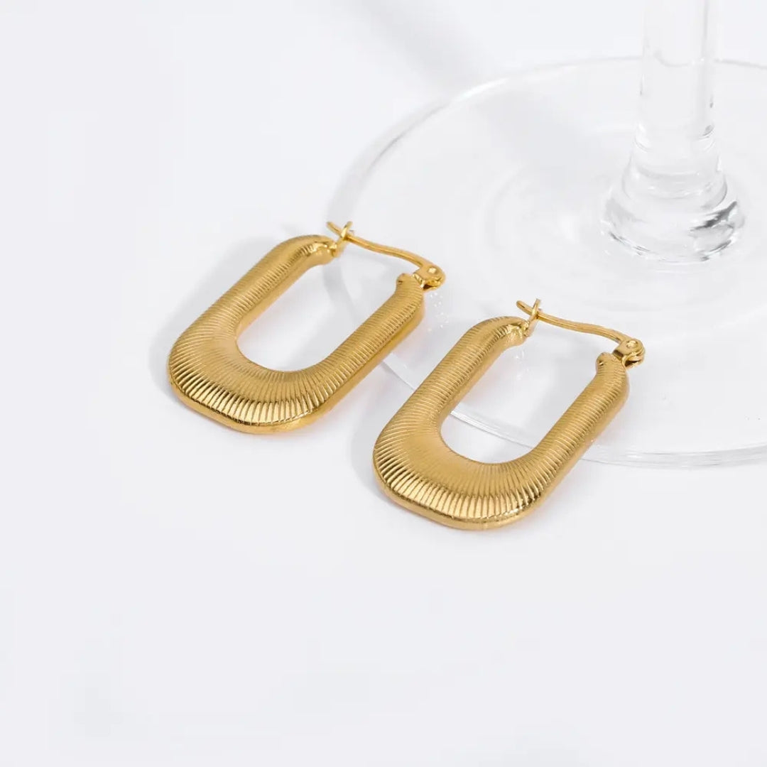 Anti Tarnish U-Shaped Hoop Earring