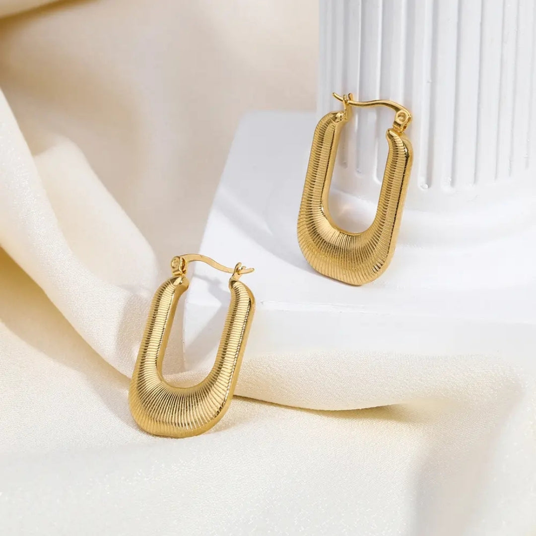 Anti Tarnish U-Shaped Hoop Earring