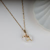 Flower Decor Circle Pendant Necklace