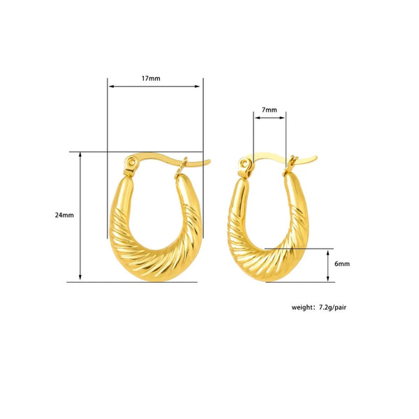 Anti tarnish new hoop earrings