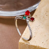 Red Cherry Silver Ring