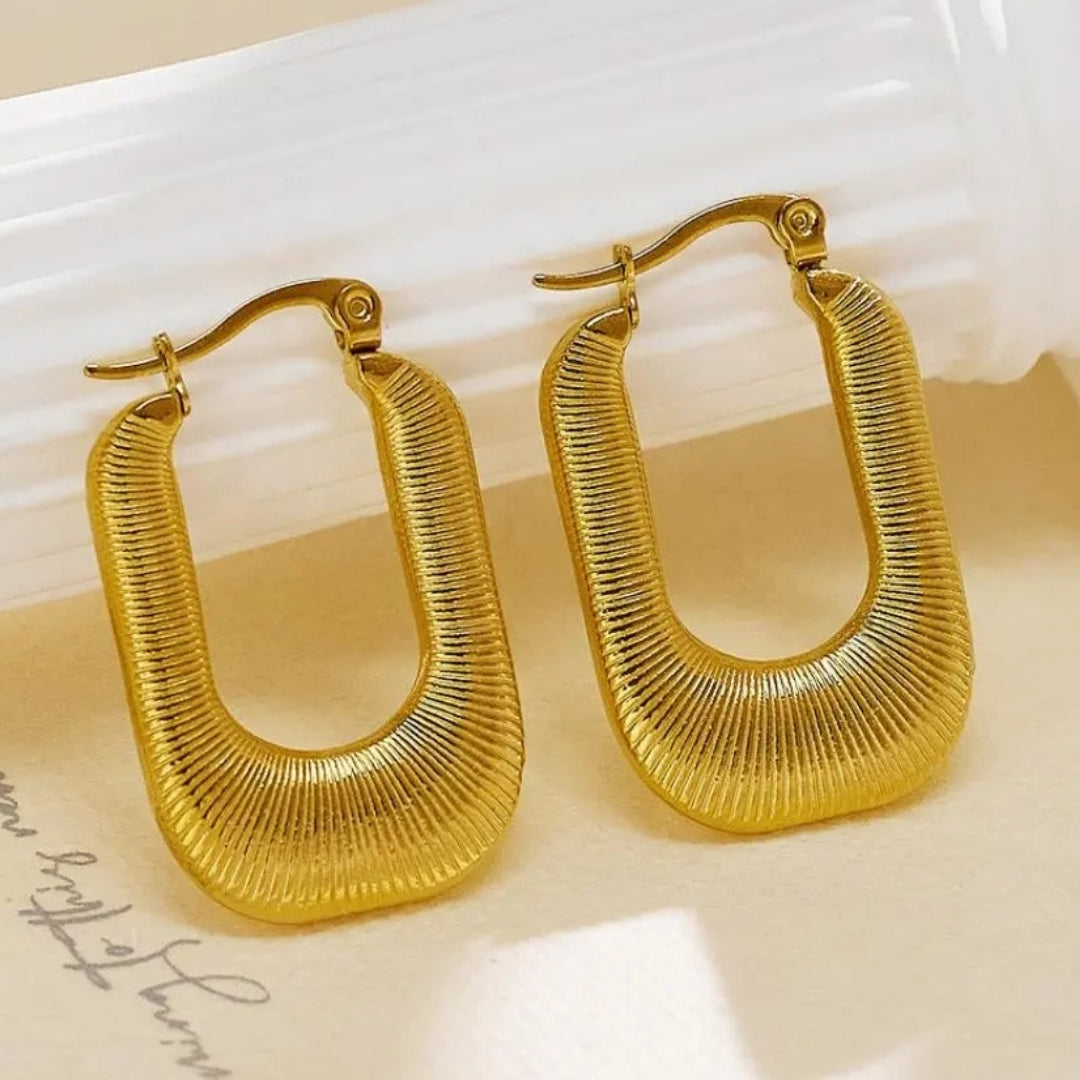 Anti Tarnish U-Shaped Hoop Earring