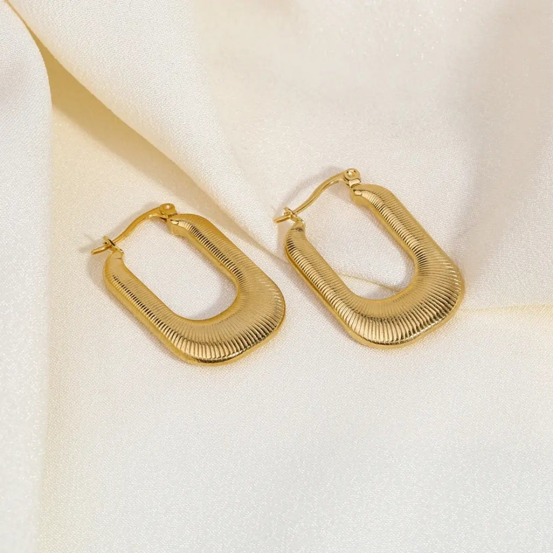 Anti Tarnish U-Shaped Hoop Earring